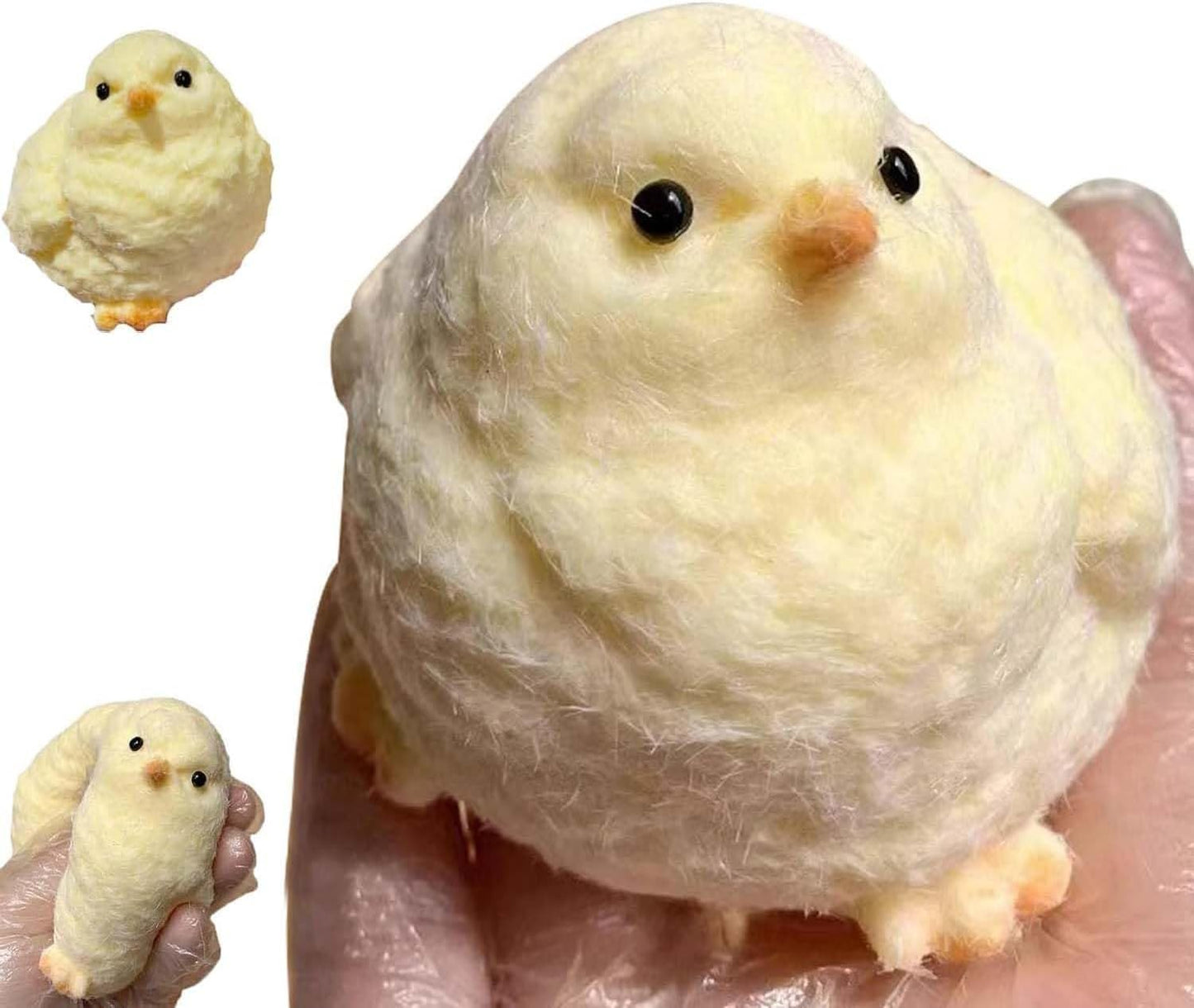 4Pcs Taba Squishy Chicken, Handmade Chick Squishy Toys, Super Soft Toys to Ease Stress