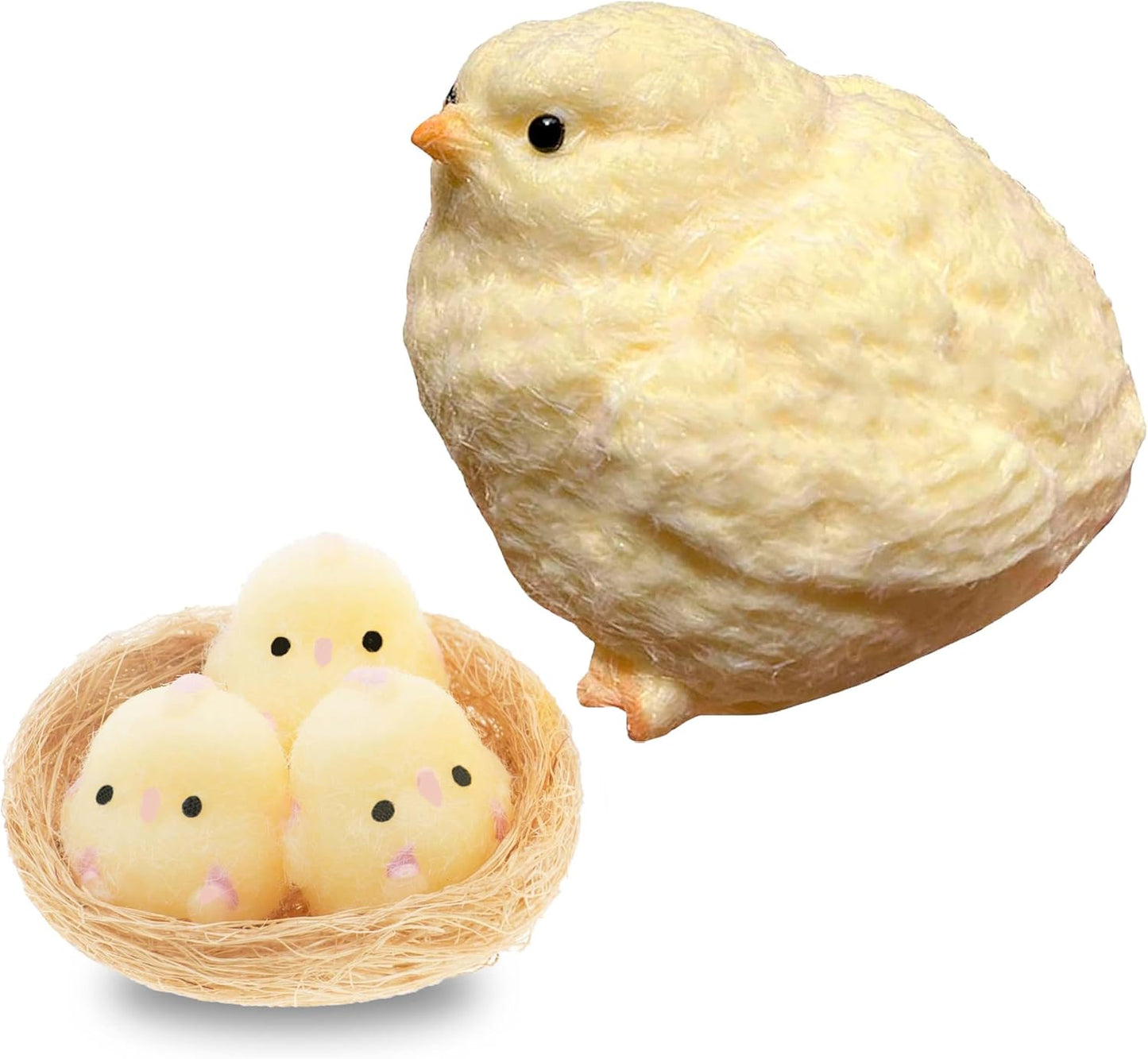 4Pcs Taba Squishy Chicken, Handmade Chick Squishy Toys, Super Soft Toys to Ease Stress