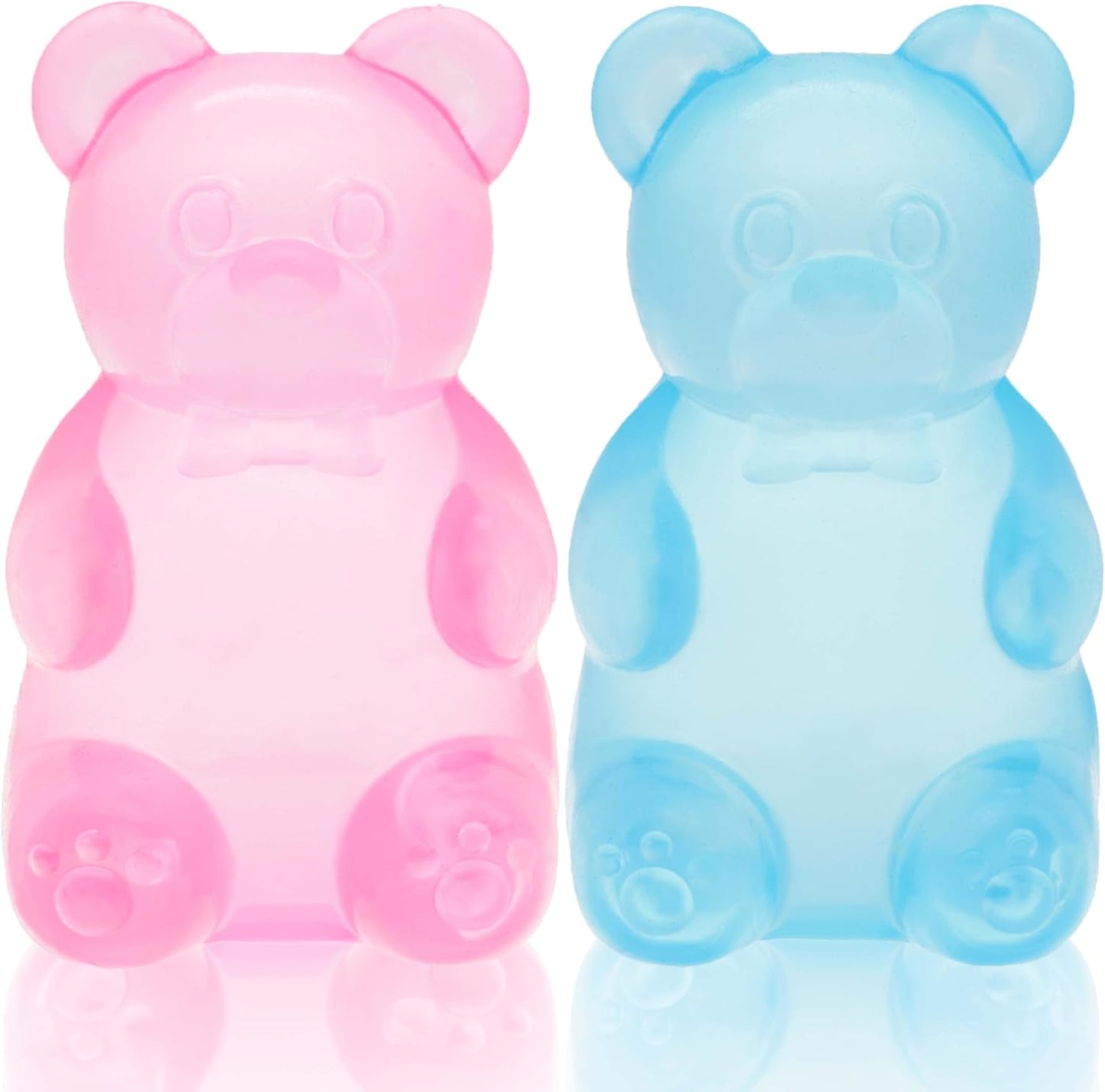2 Packs Stress Bear Squishy Ball, Gummy Bear Toy, Sugar Filled Squishy Toys for Kids Stress Relief - High Density Squeeze Balls for Students Calming - Ultra-Soft Decompression Venting Toys